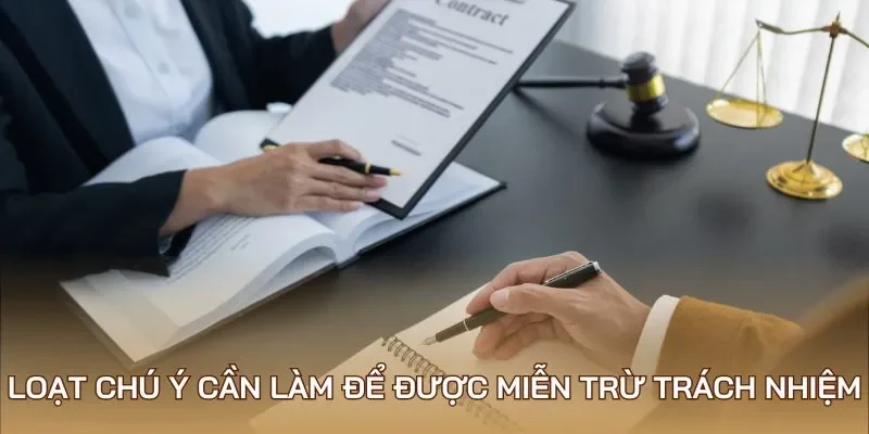 Loạt chú ý cần làm để được miễn trừ trách nhiệm